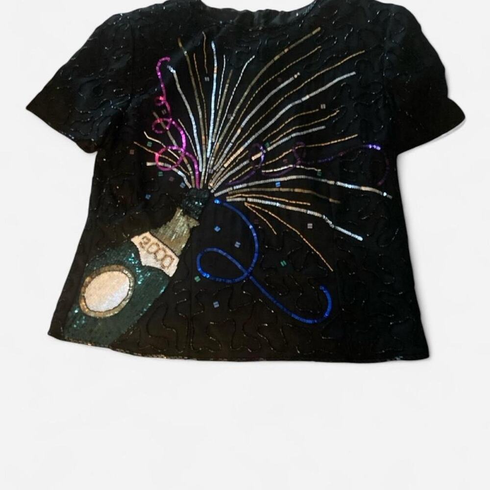 Vintage adrianna papell beaded silk
